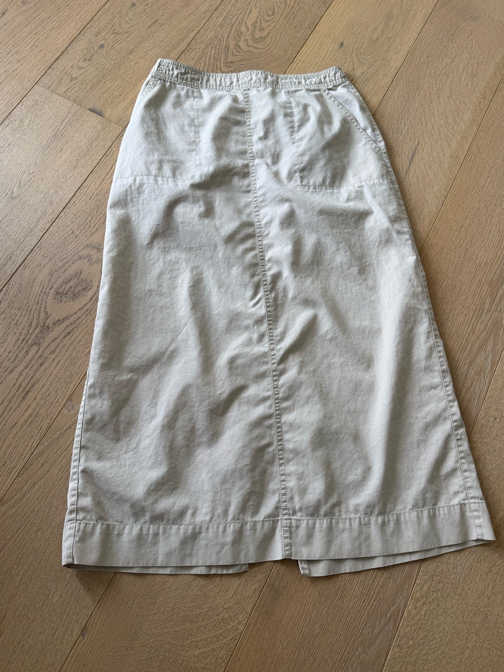 Vintage Old Navy Cream Midi Skirt - Women's Casual A-Line Size 4